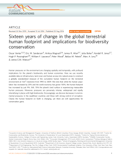 Sixteen years of change in the global terrestrial human