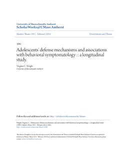 Adolescents` defense mechanisms and associations