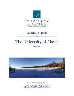 Leadership Profile for the UA President