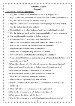 1. Why didn t Gulliver break his neck when the baby dropped hi