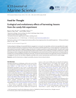 Ecological and evolutionary effects of harvesting: lessons from the