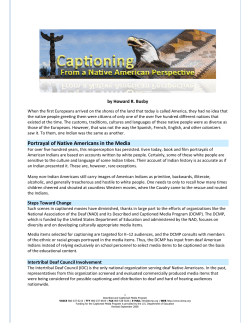 Captioning From a Native American Perspective