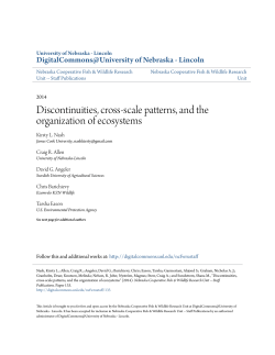 Discontinuities, cross-scale patterns, and the organization of
