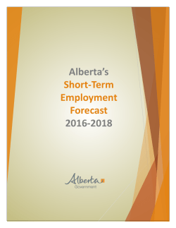 Alberta Short-Term Employment Forecast 2016-2018