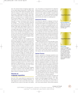 Behaviorist Theories