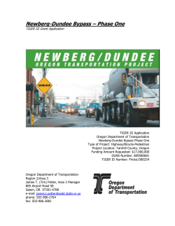 Newberg-Dundee Bypass &ndash; Phase One