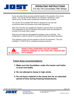 OPERATING INSTRUCTIONS For No-Tilt