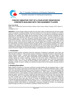 forced vibration test of a four-story reinforced concrete building with