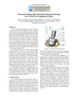 Permanent Magnet Bias, Homopolar Magnetic Bearings