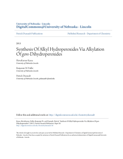 Synthesis Of Alkyl Hydroperoxides Via Alkylation