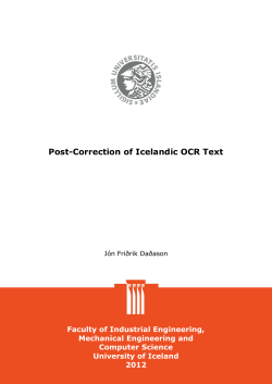 Post-Correction of Icelandic OCR Text
