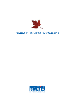 Doing Business in Canada