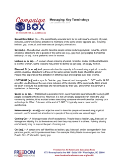 Messaging: Key Terminology - Freedom for All Americans