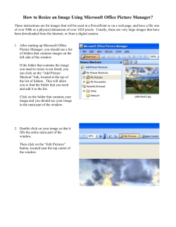 How to Resize an Image Using Microsoft Office Picture Manager?