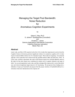 Managing the Target Pool Bandwidth