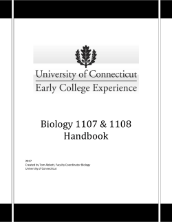 Biology Handbook 2017 - UConn Early College Experience