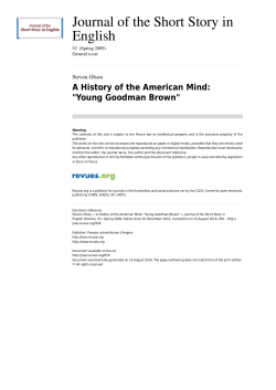 A History of the American Mind: "Young Goodman Brown"