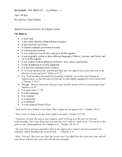 7. Devotional The Bible is…