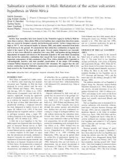 Subsurface combustion in Mali: Refutation of the active volcanism