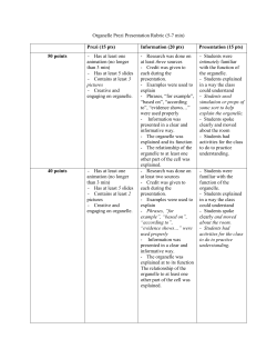 Organelle Prezi Presentation Rubric (5