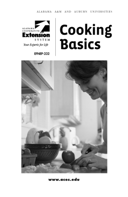Cooking Basics - Alabama Cooperative Extension System
