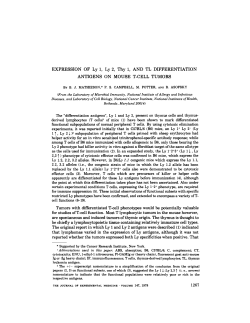 EXPRESSION OF Ly 1, Ly 2, Thy 1, AND TL