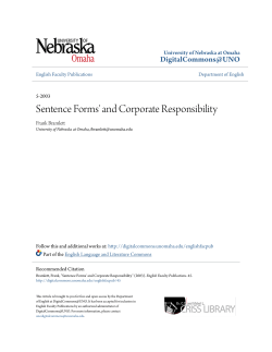 Sentence Forms` and Corporate Responsibility