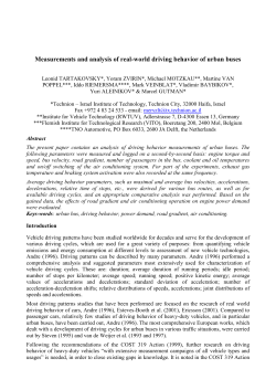 Measurements and analysis of real-world driving behavior