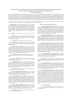 NCR Hosted Solutions Agreement