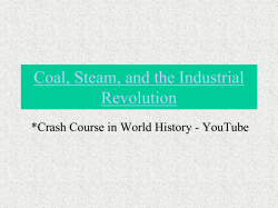 Coal, Steam, and the Industrial Revolution