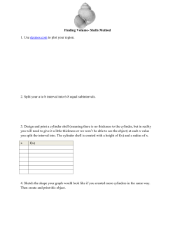 Finding Volume- Shells Method 1. Use desmos.com to