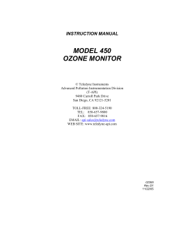 MODEL 450 OZONE MONITOR