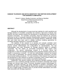 DAMAGE TOLERANCE AND NOTCH SENSITIVITY TEST METHOD