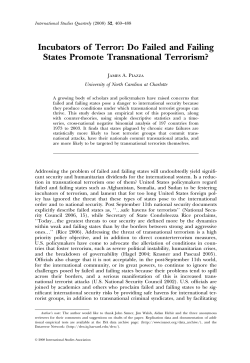 Incubators of Terror: Do Failed and Failing States
