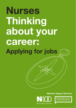 Nurses Thinking about your career: