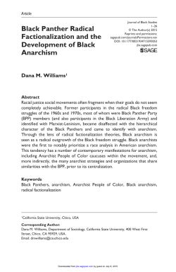 Black Panther Radical Factionalization and the