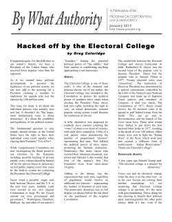 Hacked off by the Electoral College