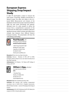 European Express Shipping Drop/Impact Study