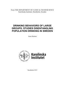 drinking behaviors of large groups: studies