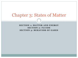 Chapter 3: States of Matter