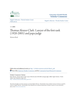 Thomas Alonzo Clark: Lawyer of the first rank