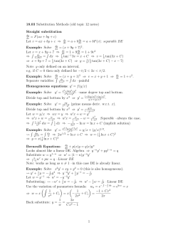 Substitution methods