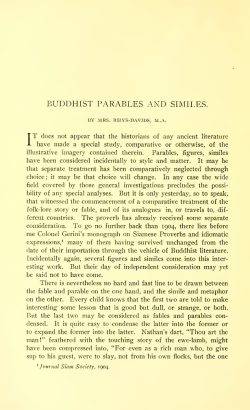 Buddhist Parables and Similes.