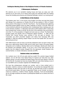The Meeting House - one page guide