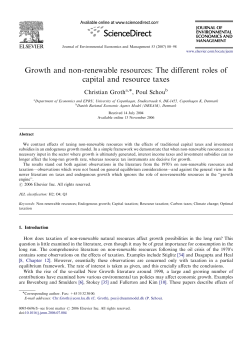 Growth and non-renewable resources: The different roles of capital