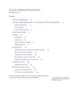 EE 424 #1: Sampling and Reconstruction