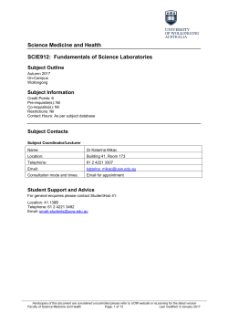 Section B - Science, Medicine and Health @ UOW