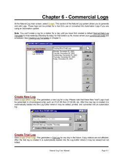 Ch-06 Logs - Creating - Editing