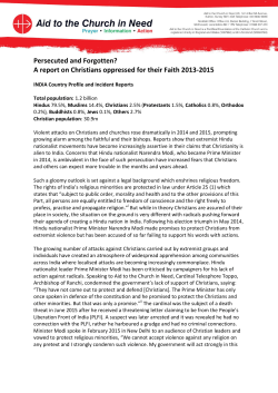 India - Aid to the Church in Need