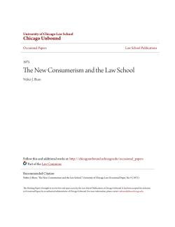 The New Consumerism and the Law School